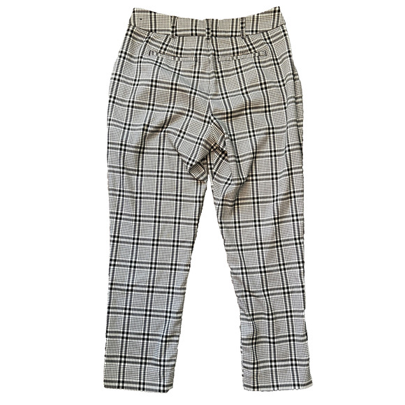 Abercrombie & Fitch Size Medium Pants Plaid Tartan High Waist Ankle Trouser - Picture 7 of 9